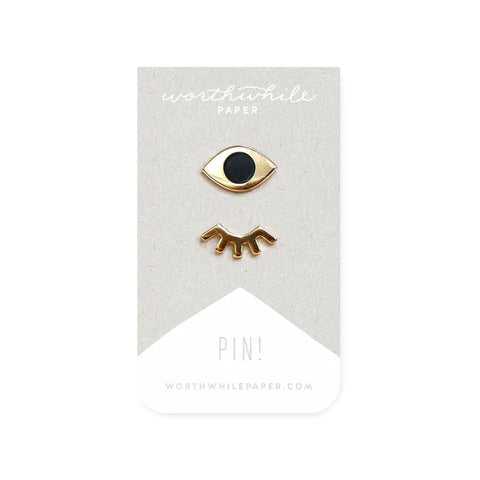 WINKY EYES ENAMEL PIN