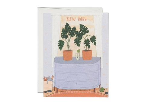 NURSERY PLANTS BABY CARD