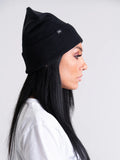 ORGANIC COTTON BEANIE-BLACK