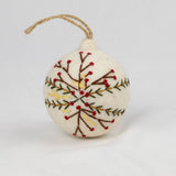 EMBROIDERED BALL ORNAMENT