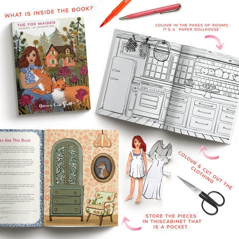 FOX MAIDEN PAPER DOLL BOOK