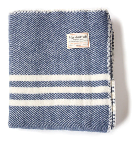 MacAUSLAND WOOLEN THROW/NAVY BLUE