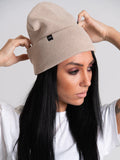 ORGANIC COTTON BEANIE-TAN