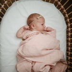 ORGANIC COTTON MUSLIN SWADDLE-ROSE