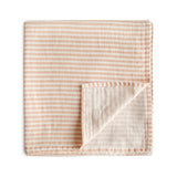 ORGANIC COTTON MUSLIN SWADDLE-NATURAL STRIPE