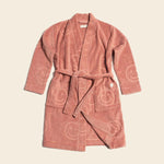 POOLSIDE SMILEY TERRY BATHROBE TERRA COTTA