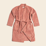 POOLSIDE SMILEY TERRY BATHROBE TERRA COTTA