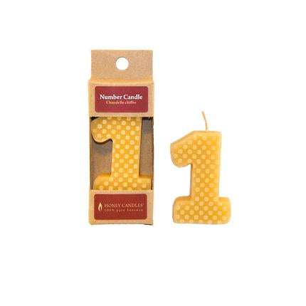 BEESWAX BIRTHDAY NUMBER CANDLES