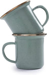 ENAMEL ESPRESSO CUP SET-MINT