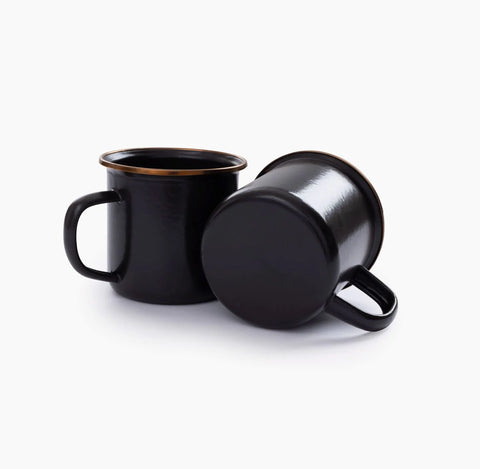 ENAMEL CUP SET-CHARCOAL