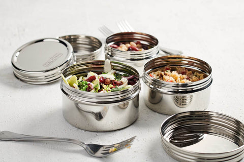 DALCINI STAINLESS STEEL ROUND TWIST TOP TRIO