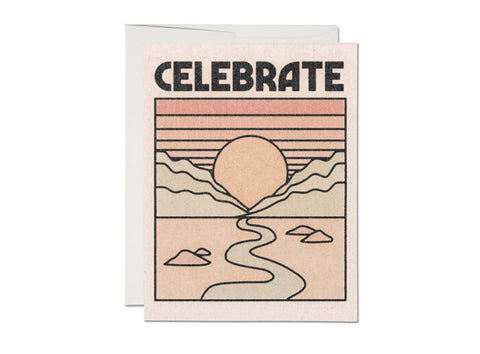 CELEBRATE SUNSET CONGRATS CARD