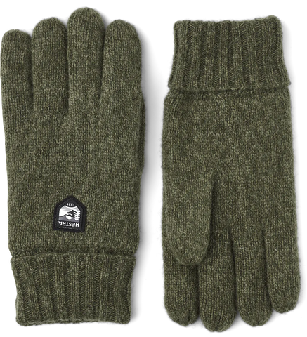 HESTRA WOOL GLOVE OLIVE