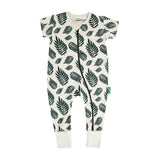 PARADE ROMPER SHORT SLEEVE-PALM LEAVES