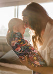 DARK FIELD FLOWERS MUSLIN SWADDLE