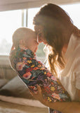DARK FIELD FLOWERS MUSLIN SWADDLE