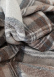 RECYCLED WOOL KING SIZE BLANKET STEWART NATURAL DRESS TARTAN