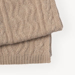 HAND KNIT ALPACA SCARF CHAMPAGNE