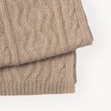 HAND KNIT ALPACA SCARF CHAMPAGNE
