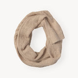 HAND KNIT ALPACA SCARF CHAMPAGNE