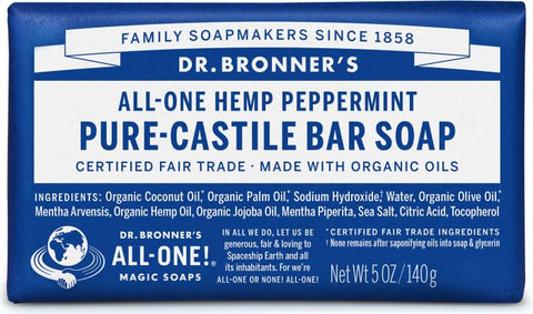 DR. BRONNER'S PEPPERMINT CASTILE BAR SOAP