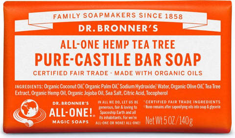 DR. BRONNER'S TEA TREE CASTILE BAR SOAP