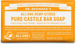 DR. BRONNER'S CITRUS CASTILE BAR SOAP