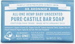 DR. BRONNER'S UNSCENTED CASTILE BAR SOAP