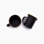 ENAMEL ESPRESSO CUP SET-CHARCOAL