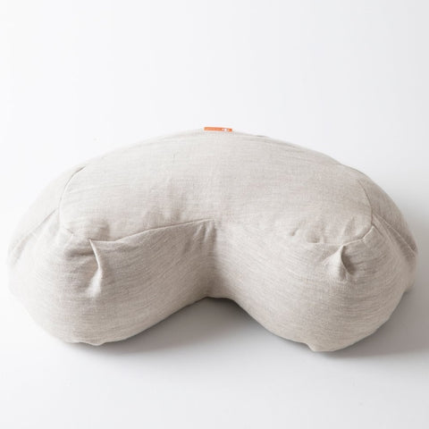 CRESCENT MEDITATION CUSHION NATURAL LINEN