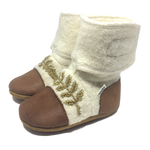 NOOKS SNOWY OWL WOOL BOOTIES