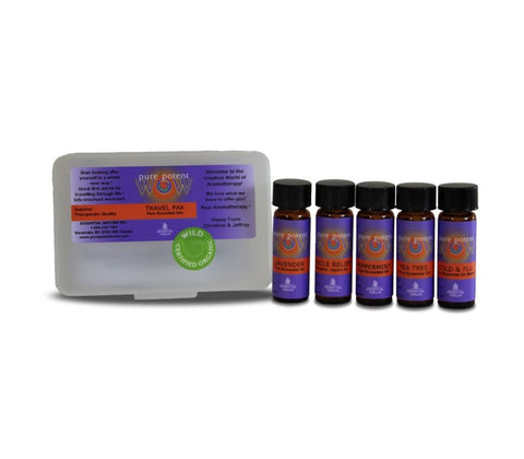 pure potent WOW ESSENTIAL OIL TRAVEL PAK